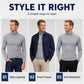 Pánský slim fit top s falešným rolákem