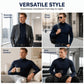 Pánský slim fit top s falešným rolákem