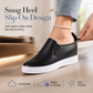 Dámské měkké kožené nazouvací boty se skrytým zvýšením výšky, plochou neklouzavou podrážkou
