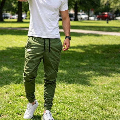 Pánské volnočasové jogger kalhoty se stahovací šňůrkou