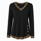 👚✨Dámský pletený top s V-výstřihem a dlouhým rukávem
