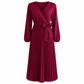 👗✨Dámské elegantní maxi šaty s překříženým výstřihem do V a plisováním✨