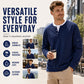 Pánský vaflový pletený top Henley s imitací dvoudílného provedení