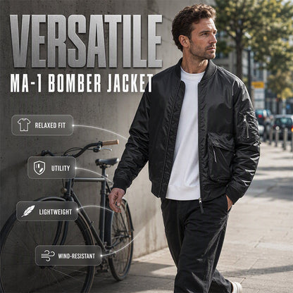🧥 Klasický bomber, lehké vrstvení | Pánská utility MA-1 bunda ⚡ Doprava zdarma
