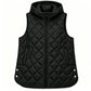 🦺 Prošívané teplo, snadné vrstvení | Dámská středně dlouhá vesta s kapucí ⚡ Doprava zdarma