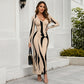 ✨ Potisk s nápisem | Dámské dlouhé bodycon šaty s dlouhým rukávem