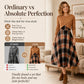 🍂 Novinka Top volba ✨ Dámská kostkovaná dvoudílná souprava – Šik styl & snadná elegance 🤎