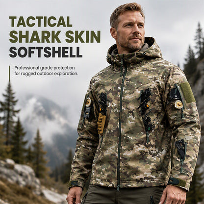 Pánská outdoorová větruodolná taktická bunda s kapucí