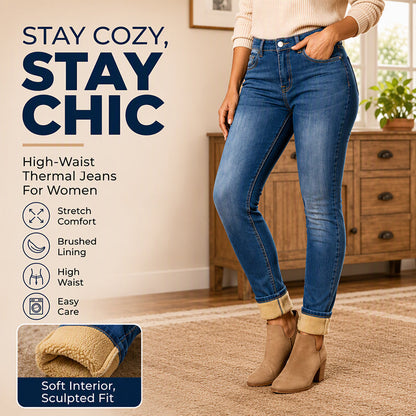 👖Ležérní a univerzální, každodenní pohodlí✨ Dámské ležérní strečové džíny s vysokým pasem – univerzální design a strečová tkanina ✨