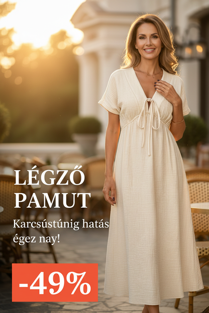 🌸 Dámské midi šaty s výstřihem do V a vázáním vpředu – ideální letní outfit